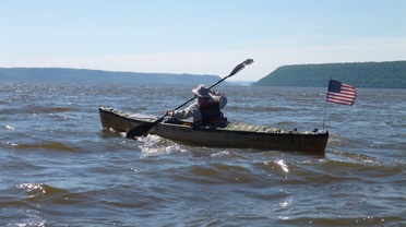 Dale Sanders crossing Lake Pepin